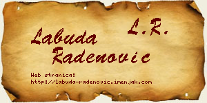Labuda Radenović vizit kartica